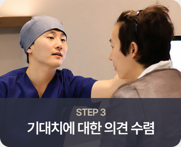 모발이식 STEP 3 기대치에 대한 의견 수렴